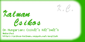 kalman csikos business card